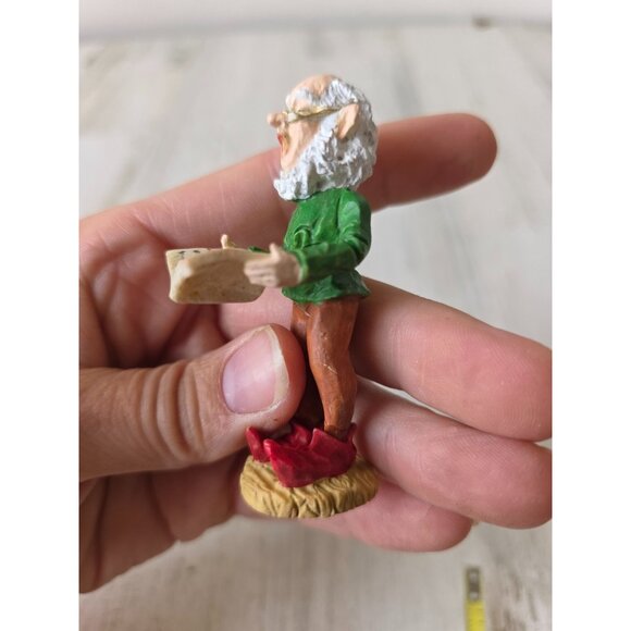 Vintage Santa elf reading singing choir village figurine Xmas - Picture 9 of 9